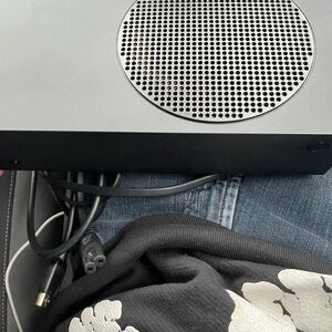 Black Electronic Device with Cables